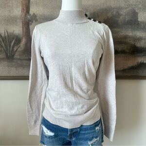 Ann Taylor Factory Cream Long Sleeve Top